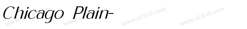 Chicago Plain字体转换